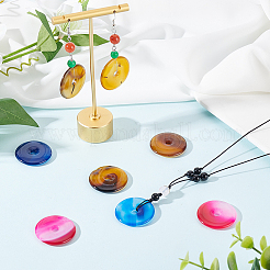 8 шт. подвески из натурального халцедона 4 цветов G-NB0003-93