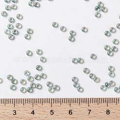 MIYUKIラウンドロカイユビーズ  日本製シードビーズ  8/0  （rr277)ライム裏打ちクリスタルab  8/0  3mm  穴：1mm  約19000~20500個/ポンド&nbsp;SEED-G008-RR0277