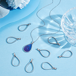 10 шт. подвески из нержавеющей стали 304 с открытой задней частью&nbsp;HJEW-UN00100