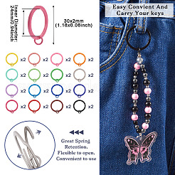 32 шт. двухцветные железные разъемные брелоки для ключей IFIN-TA0001-56