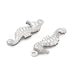 変色しない316サージカルステンレスペンダント  タツノオトシゴ  ステンレス鋼色  21x7x3mm  穴：1mm&nbsp;STAS-C026-11P-01
