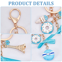 2 шт. 2 цвета милый сладкий брелок из смолы в виде пирожного-макаруна&nbsp;KEYC-WR0001-43