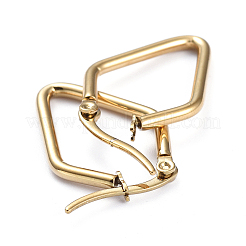 201 серьги-кольца из нержавеющей стали с закругленными углами&nbsp;LS-EJEW-I245-30F