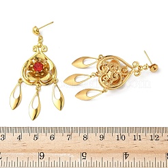 Серьги-люстры из гальванизированной латуни EJEW-Z129-05G