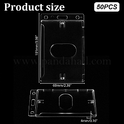Прямоугольная пластиковая крышка держателя удостоверения личности AJEW-WH0556-03C