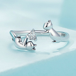 925 кольцо-манжета из стерлингового серебра с кубическим цирконием FS-WG6F047-01