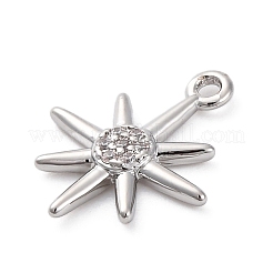 Латунные микропаве прозрачные подвески с фианитом KK-Z084-01P