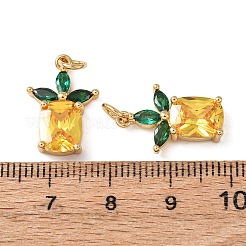 Ottone micro spianare pendenti zirconi&nbsp;KK-C143-33B-G