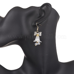 Серьги с подвесками из акрилового цветка&nbsp;EJEW-MZ00591-05