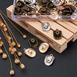 60 шт. 3-х цветные подвески из цинкового сплава в тибетском стиле TIBEP-BT0001-06