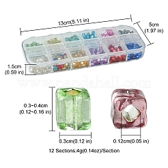 672шт 12 цвета стеклянный бисер SEED-FS0001-24