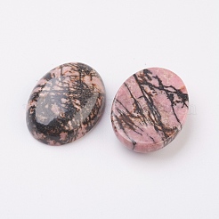 Cabochon a fondo piatto in rodonite naturale&nbsp;G-G741-15x20mm-12