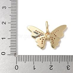 Подвески из латуни с микропаве из прозрачных кубических цирконий и эмали&nbsp;X-KK-Q031-07G