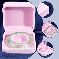 Квадратная бархатная коробка для браслета. подарочный футляр для хранения браслета&nbsp;CON-WH0088-33D