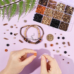 Окрашенные натуральные кокосовые бусины&nbsp;COCB-YW0001-01