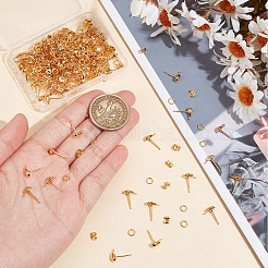 100 шт. латунная фурнитура для сережек-гвоздиков в форме капли&nbsp;DIY-GO0001-15