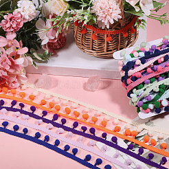 60 ярд полиэстеровой разноцветной бахромы из помпонов двух цветов&nbsp;OCOR-GL0001-32