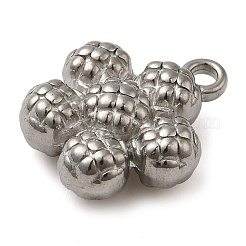 304ステンレスペンダント  花のチャーム  ステンレス鋼色  18x16x7mm  穴：2mm&nbsp;STAS-M070-13P