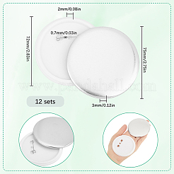 12 комплект железной фурнитуры для брошей FIND-SP0003-13