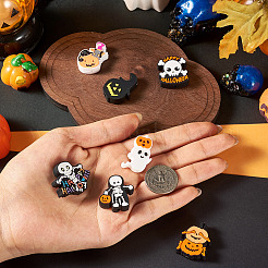 7 Stück 7 Stile Halloween Silikonperlen&nbsp;SIL-TA0003-29