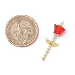 Прозрачные акриловые бусины со стеклянными витыми стеклярусами и тибетскими бусинами из сплава и подвесками из сплава&nbsp;PALLOY-JF03615