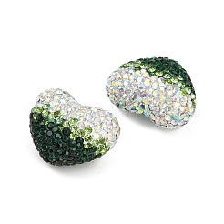 Полимерная глина в форме сердца с градиентным цветом и стразами&nbsp;CLAY-NH0002-03B