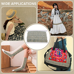 Лента из полиэстера с кисточками длиной 5 ярд. DIY-FG0006-07