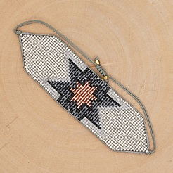 Плетеный браслет Миюки из стеклянных бусин BJEW-A121-63C