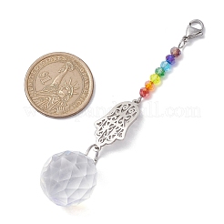 Украшение круглой стеклянной подвески HJEW-JM01951