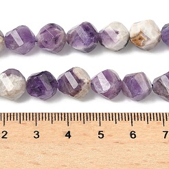 Нити из натуральных шевронных аметистовых бусин&nbsp;G-C267-B01