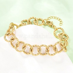 Gehämmerte Rolo-Armbänder aus Edelstahl 304 für Damen&nbsp;BJEW-A160-10G