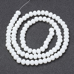 Hebras opacas de perlas de vidrio de imitación de jade de color sólido&nbsp;LS-EGLA-A044-P4mm-D01