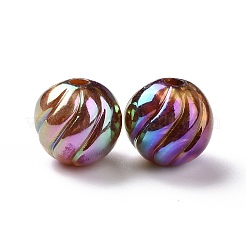 Placcatura uv perline acriliche iridescenti arcobaleno&nbsp;PACR-H003-15