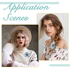 6 шт. цветочные тканевые броши для рюкзака&nbsp;JEWB-FH0002-38C