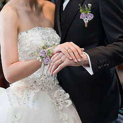 4шт. 2-х видов искусственных подсолнухов на запястье и брошь AJEW-HY0001-34B