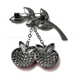 Брошь-подвеска в виде вишни с листьями&nbsp;JEWB-L026-07B