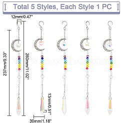 1 комплект подвесных украшений в виде луны из сплава HJEW-GA0001-36