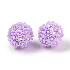 Ручной полимерной глины шариков Rhinestone CLAY-H003-03