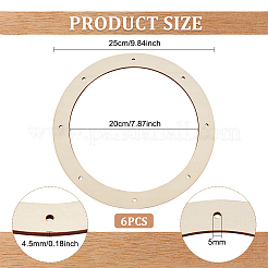 Unfertige Holzkreise&nbsp;DIY-WH0043-05B