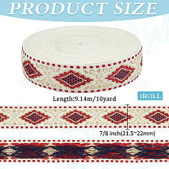 10 ярд полиэфирные ленты с вышивкой в этническом стиле OCOR-FG0002-25A