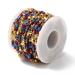 Овальные цепочки ручной работы из стеклянных бусин CHC-M024-12G