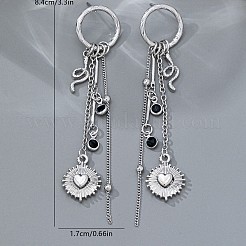 Pendientes colgantes de aleación con pedrería para mujer&nbsp;WG48D01-01