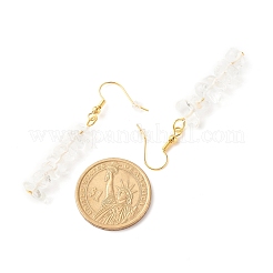 Aretes colgantes con cuentas de chip de cuarzo natural&nbsp;EJEW-JE04788-03
