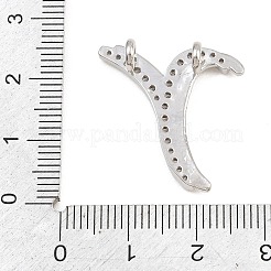 Pendentifs en laiton zircon cubique transparent&nbsp;CU-CBA8481-01P-Y
