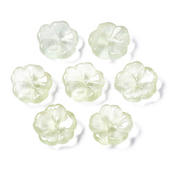 Прозрачные стеклянные бусины из искусственного нефрита&nbsp;GLAA-Q089-003-E002