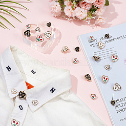 24 шт. 6-х стилевые пуговицы из сплава с эмалированными ножками&nbsp;BUTT-WR0001-19