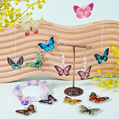 48шт 12 стиля непрозрачные акриловые подвески SACR-SC0001-45