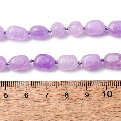 Натуральные окрашенные малайзийские нефритовые самородки из бисера длинные ожерелья для женщин&nbsp;NJEW-F340-A03