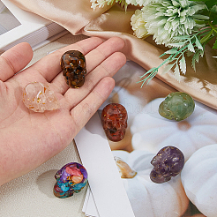 6 шт. 6 стиля украшения из смоляного черепа&nbsp;DJEW-DC0001-15