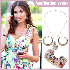 Комплекты из акриловых подвесок-капель в форме слезы SJEW-WH0020-05A